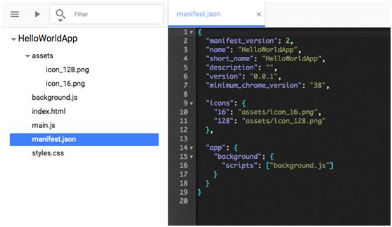 new Chrome App project